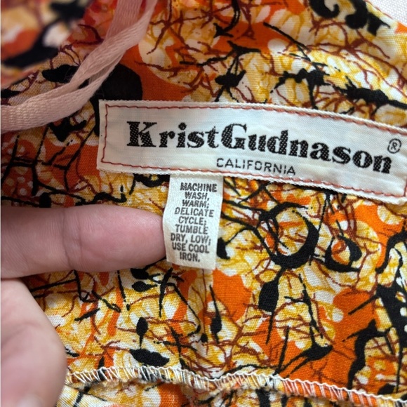 Vintage Krist Gudnason California Zip Up Batik style Pattern Sleeveless Size M - Picture 8 of 11
